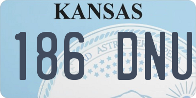 KS license plate 186DNU