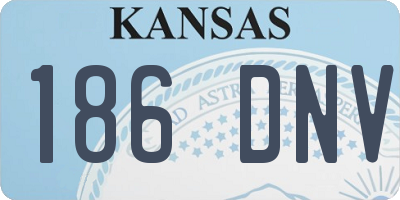 KS license plate 186DNV