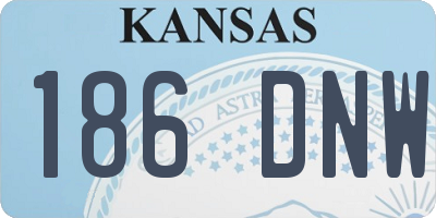 KS license plate 186DNW