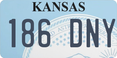 KS license plate 186DNY