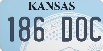 KS license plate 186DOC