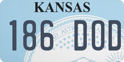 KS license plate 186DOD