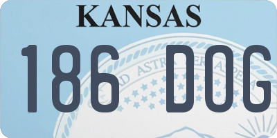 KS license plate 186DOG