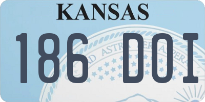 KS license plate 186DOI