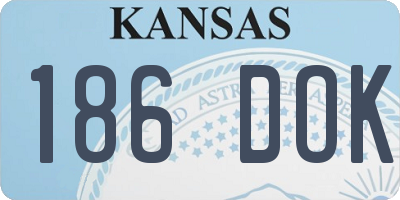 KS license plate 186DOK
