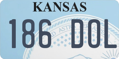 KS license plate 186DOL
