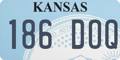 KS license plate 186DOQ