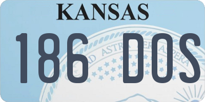KS license plate 186DOS