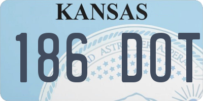 KS license plate 186DOT