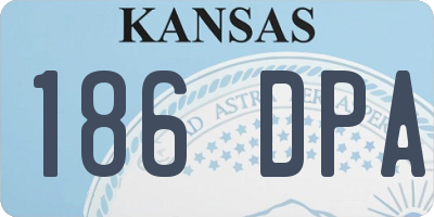 KS license plate 186DPA
