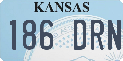 KS license plate 186DRN