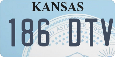 KS license plate 186DTV