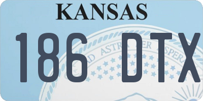 KS license plate 186DTX