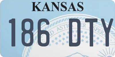 KS license plate 186DTY