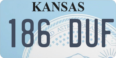KS license plate 186DUF