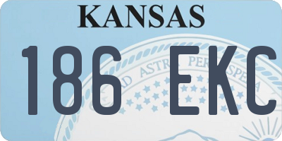KS license plate 186EKC