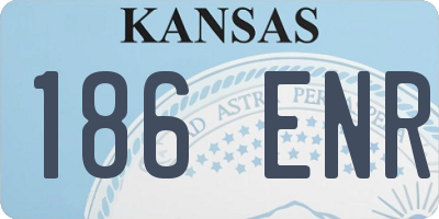KS license plate 186ENR
