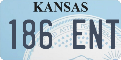 KS license plate 186ENT