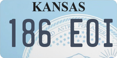 KS license plate 186EOI