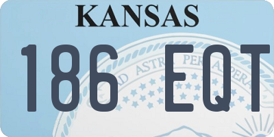 KS license plate 186EQT