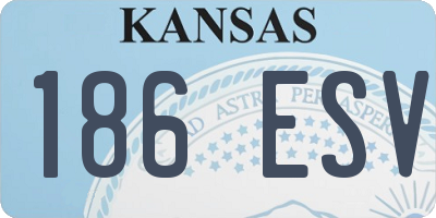 KS license plate 186ESV