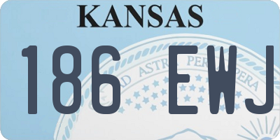 KS license plate 186EWJ