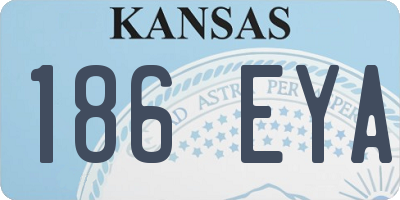 KS license plate 186EYA