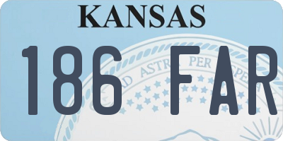 KS license plate 186FAR