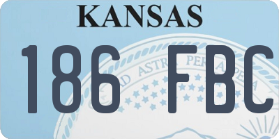 KS license plate 186FBC