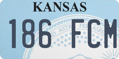 KS license plate 186FCM