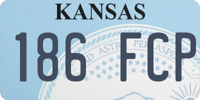 KS license plate 186FCP