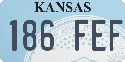 KS license plate 186FEF
