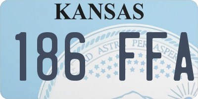 KS license plate 186FFA