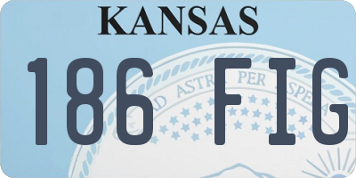 KS license plate 186FIG
