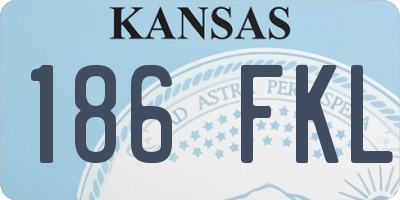 KS license plate 186FKL