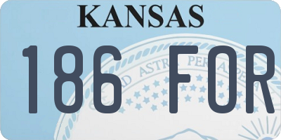 KS license plate 186FOR