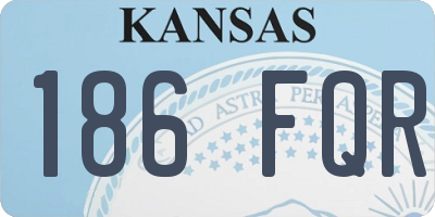 KS license plate 186FQR