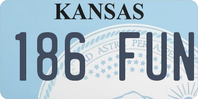 KS license plate 186FUN