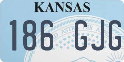 KS license plate 186GJG
