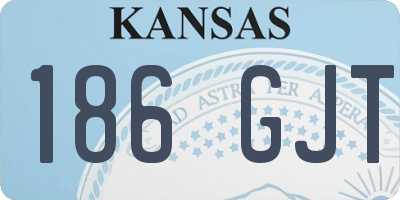 KS license plate 186GJT