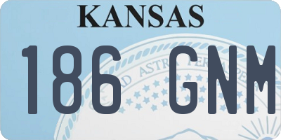 KS license plate 186GNM