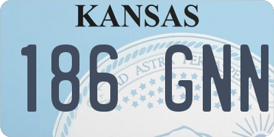 KS license plate 186GNN