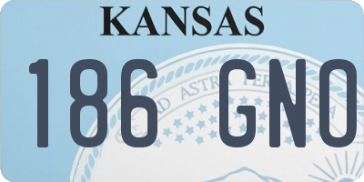 KS license plate 186GNO