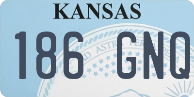 KS license plate 186GNQ