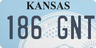 KS license plate 186GNT