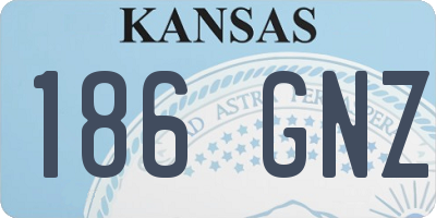 KS license plate 186GNZ