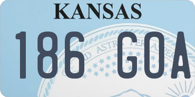 KS license plate 186GOA