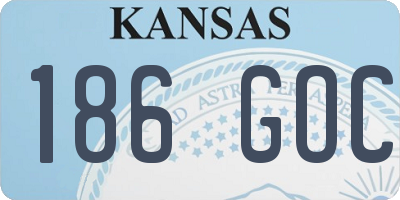 KS license plate 186GOC