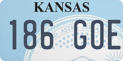 KS license plate 186GOE