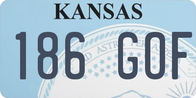 KS license plate 186GOF